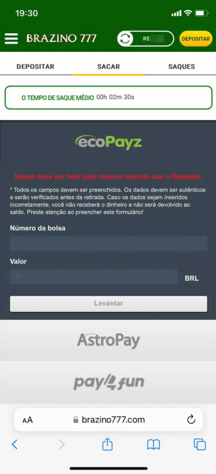 jogo de aposta